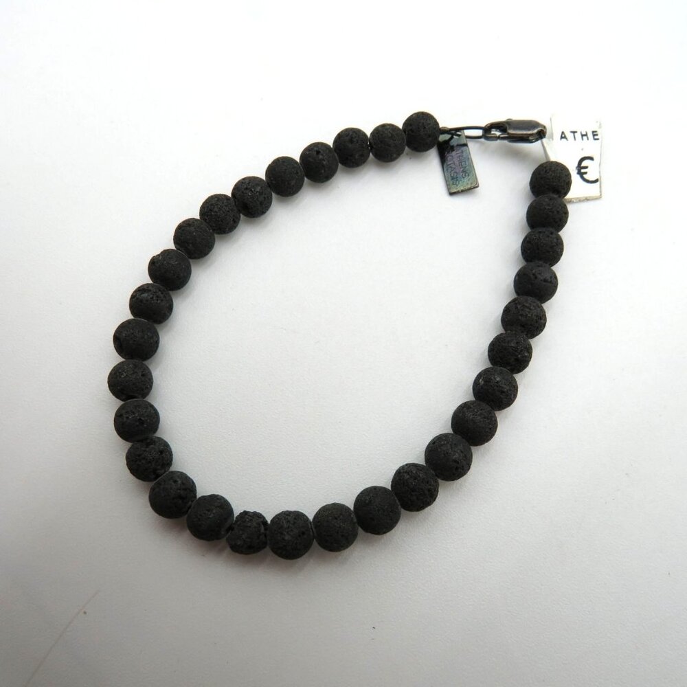 Athens Protasis Black Lava Stone Bracelet‎ Made In Athens New